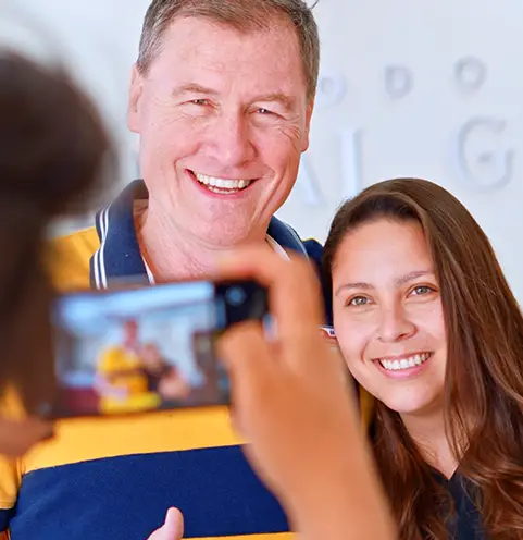 Young man smiling with a dentist in Molar City